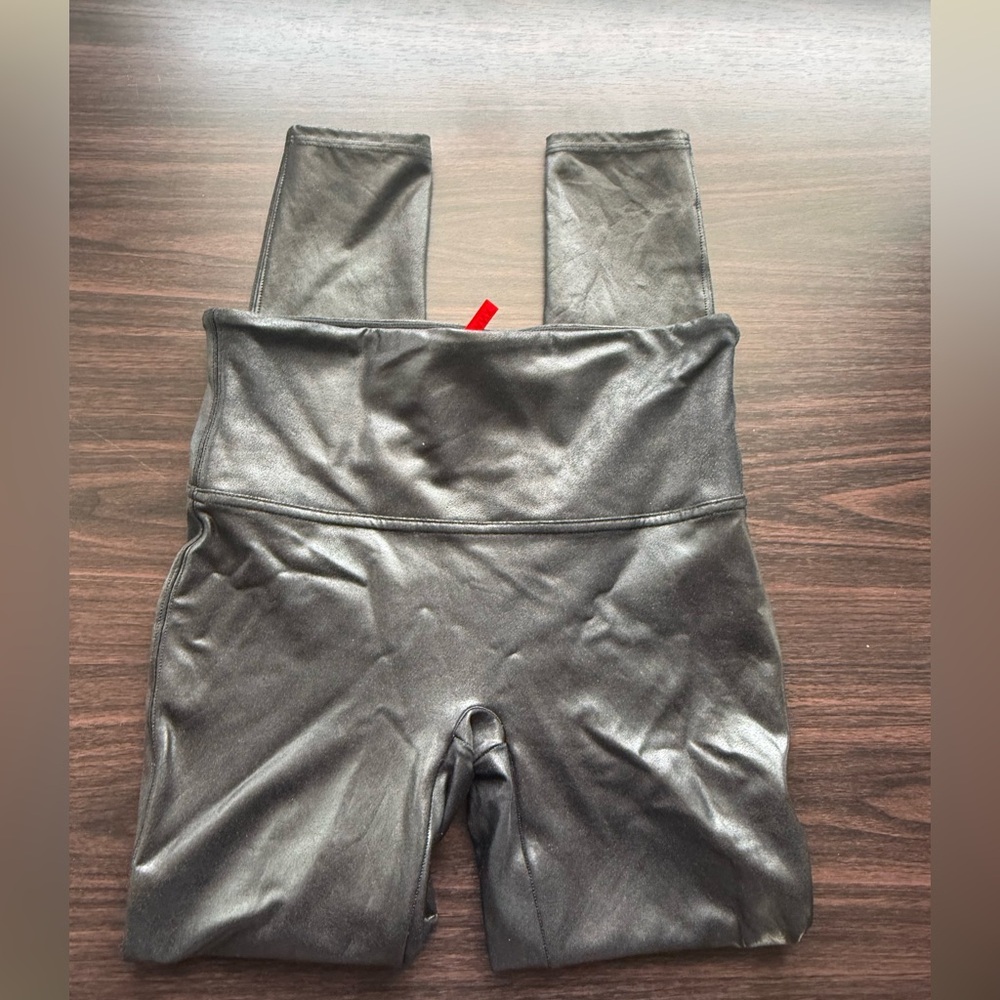 SPANX Shiny Black Leggings